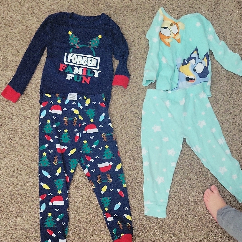 Kids Pajamas Set - Blue and Green